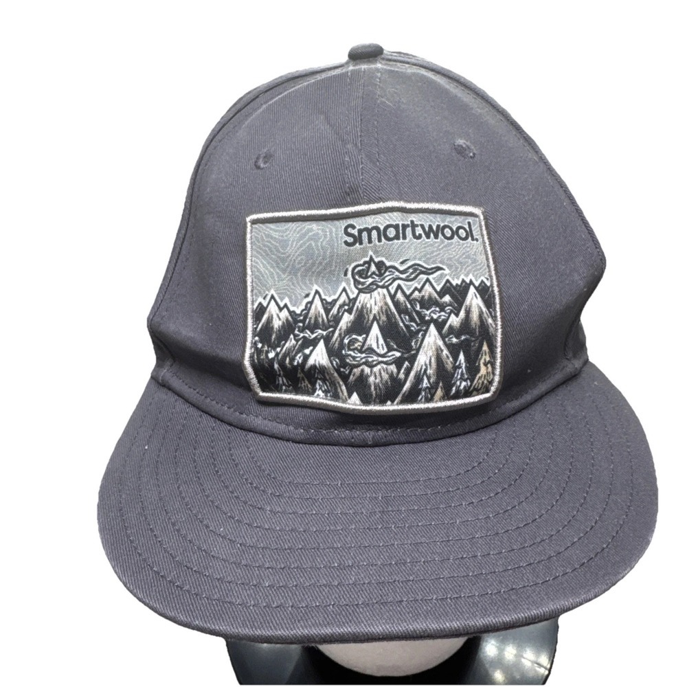 Smartwool New Era Logo Gray Baseball SnapBack Cap‎ Adjustable Mountain Patch